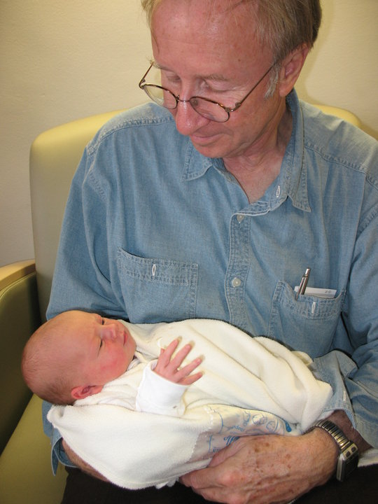 Clara With Grandpa Olson