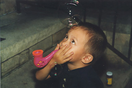Christopher takes up the pipe.